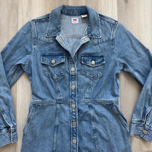 Levi’s Flynn Western Denim Dress - Picture 1 of 7